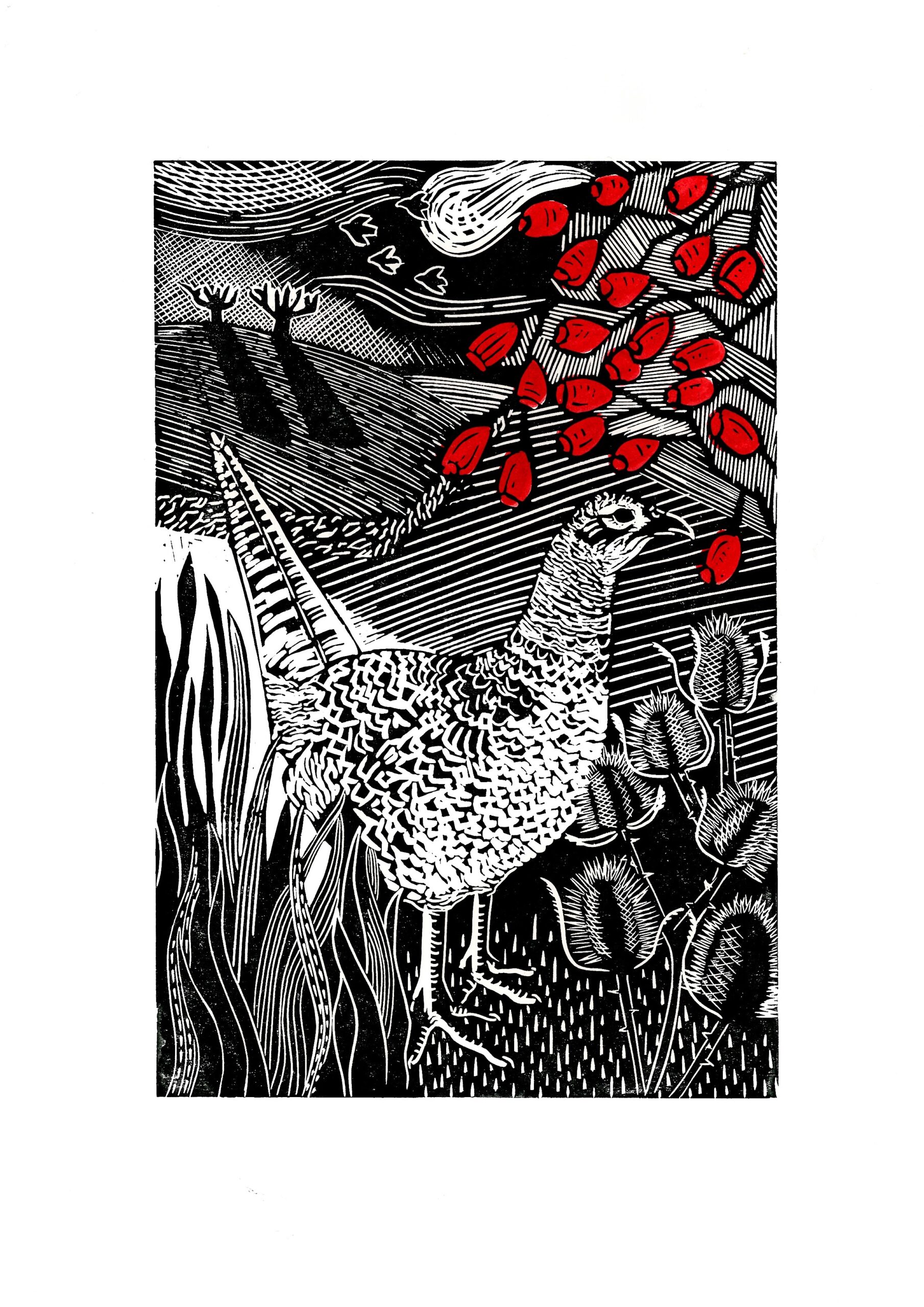 Lino and silk screen print. 2017