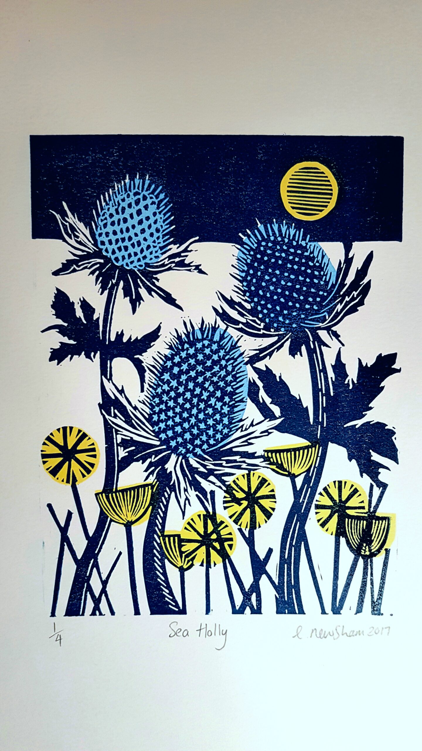 Lino and Silk Screen Print, 2018